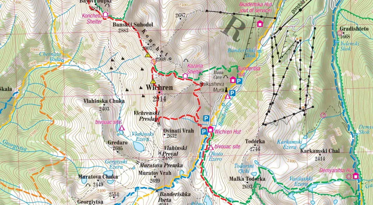 Góry w Bułgarii: szczyt Wichren (2914 m), schroniska, jeziora i szlaki w paśmie Piryn.